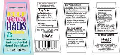 Image Description (Keep Your Hands Clean Hand Sanitizer Watermelon Scented 30 mL 65vv)